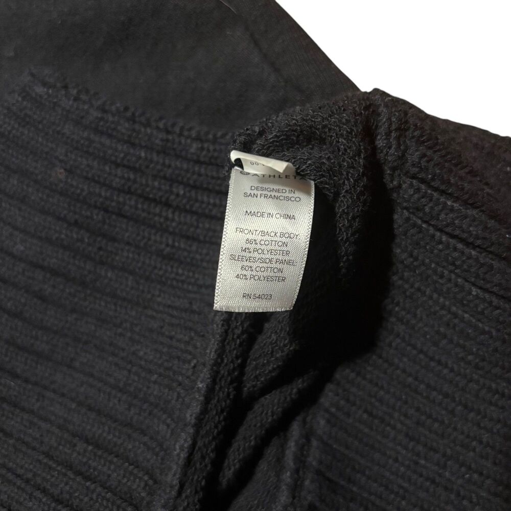Athleta Bayridge Asymmetrical Ribbed Sweater Black- Size XS - Picture 6 of 9